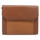 Burberrys Shoulder Bag Leather Brown Gold Tone Auth ep15766-13