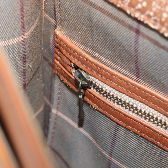 Burberrys Shoulder Bag Leather Brown Gold Tone Auth ep15766