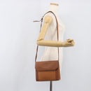 Burberrys Shoulder Bag Leather Brown Gold Tone Auth ep15766-25