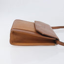 Burberrys Shoulder Bag Leather Brown Gold Tone Auth ep15766-3