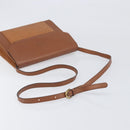 Burberrys Shoulder Bag Leather Brown Gold Tone Auth ep15766-7
