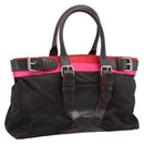 LOEWE Hand Bag Leather Black Silver Auth ep15767-1