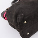 LOEWE Hand Bag Leather Black Silver Auth ep15767-16