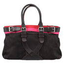 LOEWE Hand Bag Leather Black Silver Auth ep15767-2