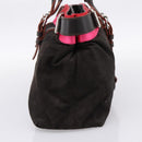 LOEWE Hand Bag Leather Black Silver Auth ep15767-3