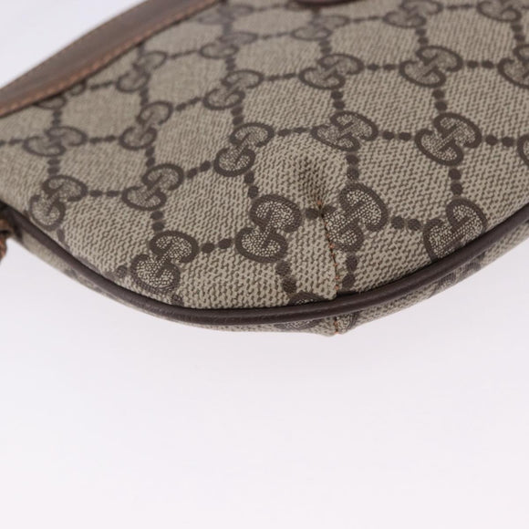 GUCCI GG Supreme Shoulder Bag PVC Leather Beige 378 001 4643 Auth ep15769