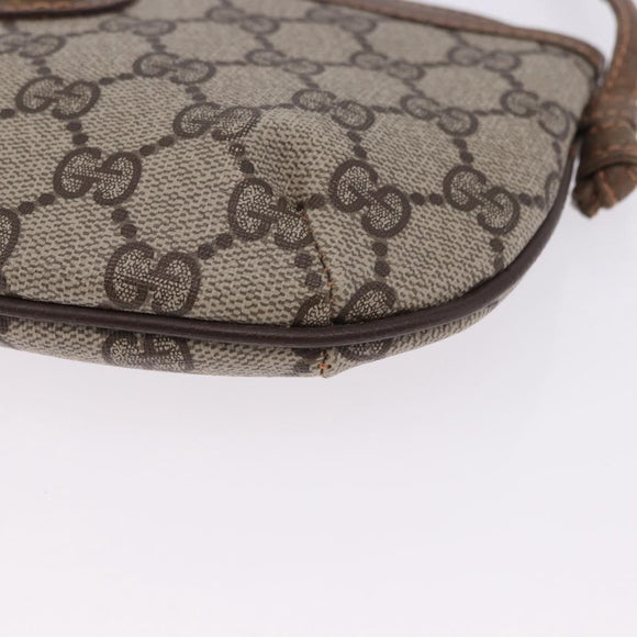 GUCCI GG Supreme Shoulder Bag PVC Leather Beige 378 001 4643 Auth ep15769