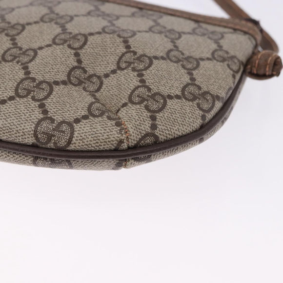 GUCCI GG Supreme Shoulder Bag PVC Leather Beige 378 001 4643 Auth ep15769