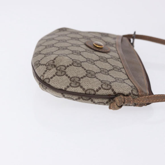 GUCCI GG Supreme Shoulder Bag PVC Leather Beige 378 001 4643 Auth ep15769