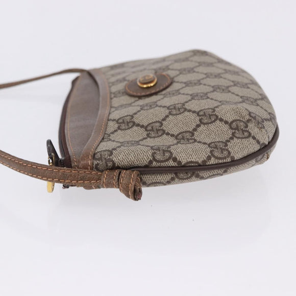 GUCCI GG Supreme Shoulder Bag PVC Leather Beige 378 001 4643 Auth ep15769