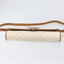 GUCCI GG Supreme Shoulder Bag PVC White Gold Tone 904 02 050 Auth ep15777-9