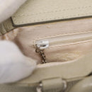 GUCCI Hand Bag Leather Ivory Silver 000 2058 0308 5 Auth ep15778-19