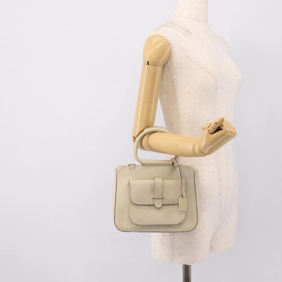 GUCCI Hand Bag Leather Ivory Silver 000 2058 0308 5 Auth ep15778