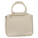GUCCI Hand Bag Leather Ivory Silver 000 2058 0308 5 Auth ep15778-3