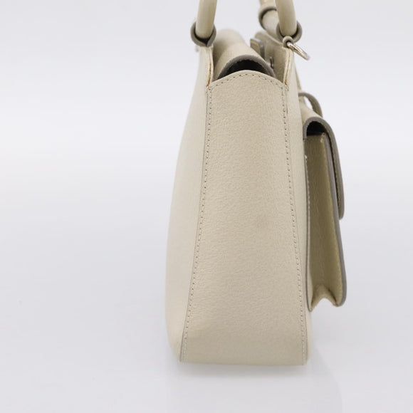 GUCCI Hand Bag Leather Ivory Silver 000 2058 0308 5 Auth ep15778