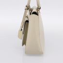GUCCI Hand Bag Leather Ivory Silver 000 2058 0308 5 Auth ep15778-5