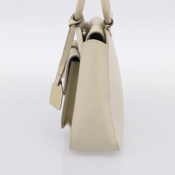 GUCCI Hand Bag Leather Ivory Silver 000 2058 0308 5 Auth ep15778