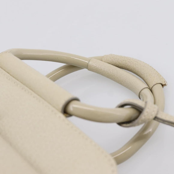GUCCI Hand Bag Leather Ivory Silver 000 2058 0308 5 Auth ep15778