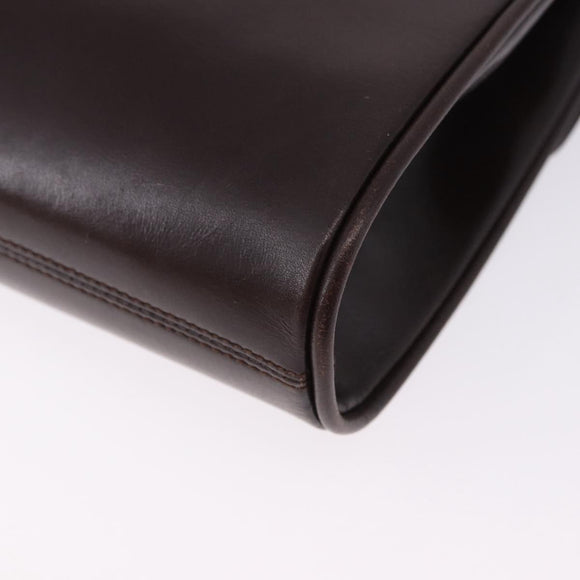 GUCCI Shoulder Bag Leather Brown Silver 004 01 0296 Auth ep15780
