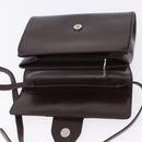 GUCCI Shoulder Bag Leather Brown Silver 004 01 0296 Auth ep15780-10