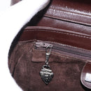 GUCCI Shoulder Bag Leather Brown Silver 004 01 0296 Auth ep15780-21