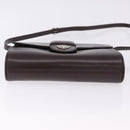 GUCCI Shoulder Bag Leather Brown Silver 004 01 0296 Auth ep15780-5