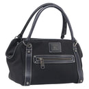 BURBERRY Hand Bag Canvas Black Silver Auth ep15781-1