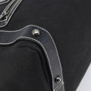BURBERRY Hand Bag Canvas Black Silver Auth ep15781-11