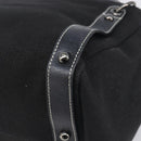 BURBERRY Hand Bag Canvas Black Silver Auth ep15781-12