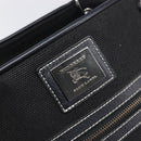 BURBERRY Hand Bag Canvas Black Silver Auth ep15781-14