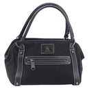 BURBERRY Hand Bag Canvas Black Silver Auth ep15781-2