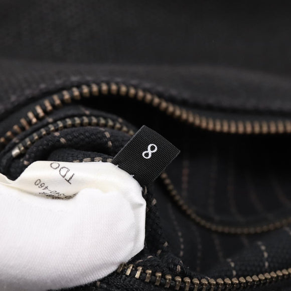 BURBERRY Hand Bag Canvas Black Silver Auth ep15781