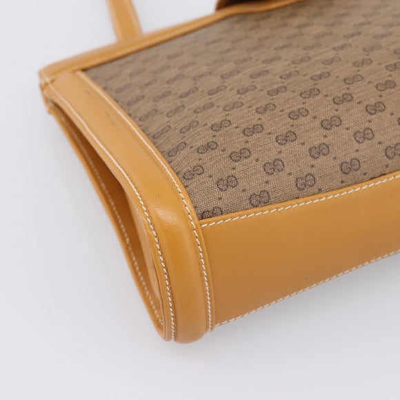 GUCCI Micro GG Canvas Shoulder Bag PVC Beige Gold Tone 004 113 0364 Auth ep15782