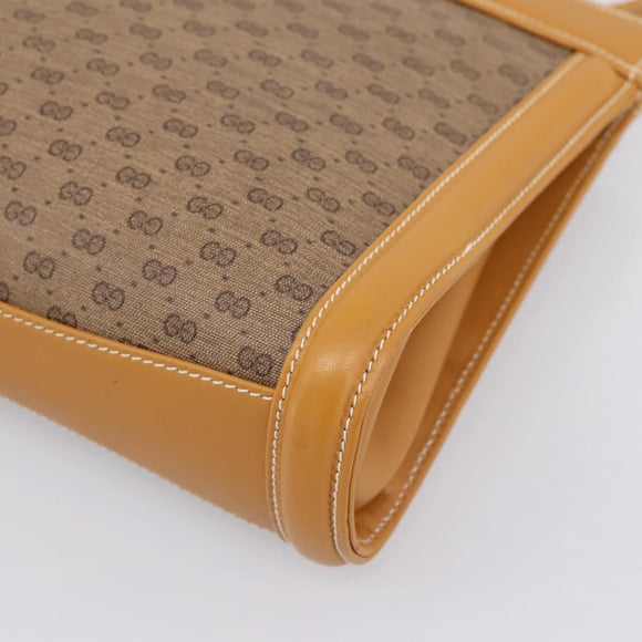 GUCCI Micro GG Canvas Shoulder Bag PVC Beige Gold Tone 004 113 0364 Auth ep15782