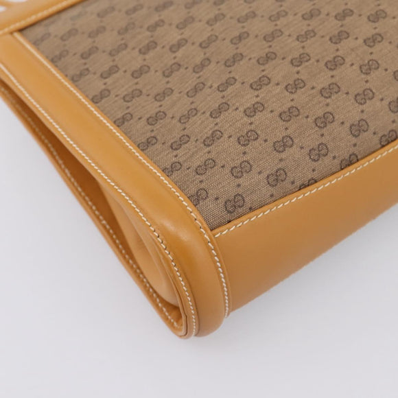 GUCCI Micro GG Canvas Shoulder Bag PVC Beige Gold Tone 004 113 0364 Auth ep15782