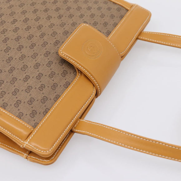 GUCCI Micro GG Canvas Shoulder Bag PVC Beige Gold Tone 004 113 0364 Auth ep15782