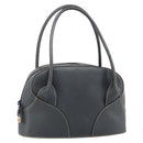LOEWE Hand Bag Leather Navy Gold Tone Auth ep15784-1