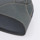 LOEWE Hand Bag Leather Navy Gold Tone Auth ep15784-9