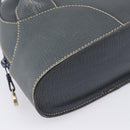 LOEWE Hand Bag Leather Navy Gold Tone Auth ep15784-14