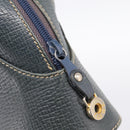 LOEWE Hand Bag Leather Navy Gold Tone Auth ep15784-10