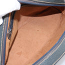 LOEWE Hand Bag Leather Navy Gold Tone Auth ep15784-11