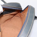 LOEWE Hand Bag Leather Navy Gold Tone Auth ep15784-18