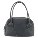 LOEWE Hand Bag Leather Navy Gold Tone Auth ep15784-13