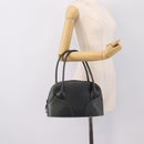 LOEWE Hand Bag Leather Navy Gold Tone Auth ep15784-21