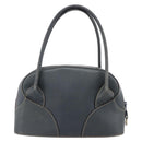 LOEWE Hand Bag Leather Navy Gold Tone Auth ep15784-2