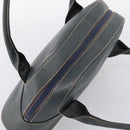 LOEWE Hand Bag Leather Navy Gold Tone Auth ep15784-6