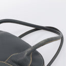 LOEWE Hand Bag Leather Navy Gold Tone Auth ep15784-8