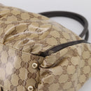 GUCCI GG Crystal Hand Bag Coated Canvas Outlet Beige Gold 327787 Auth ep15785-10