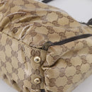 GUCCI GG Crystal Hand Bag Coated Canvas Outlet Beige Gold 327787 Auth ep15785-12