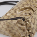 GUCCI GG Crystal Hand Bag Coated Canvas Outlet Beige Gold 327787 Auth ep15785-13